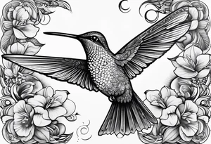 Humming bird candy golf stars tattoo idea