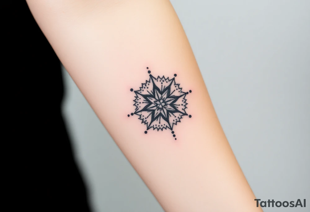 Floral compass tattoo idea