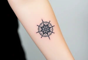 Floral compass tattoo idea