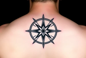 Double layered Compass rose tattoo idea