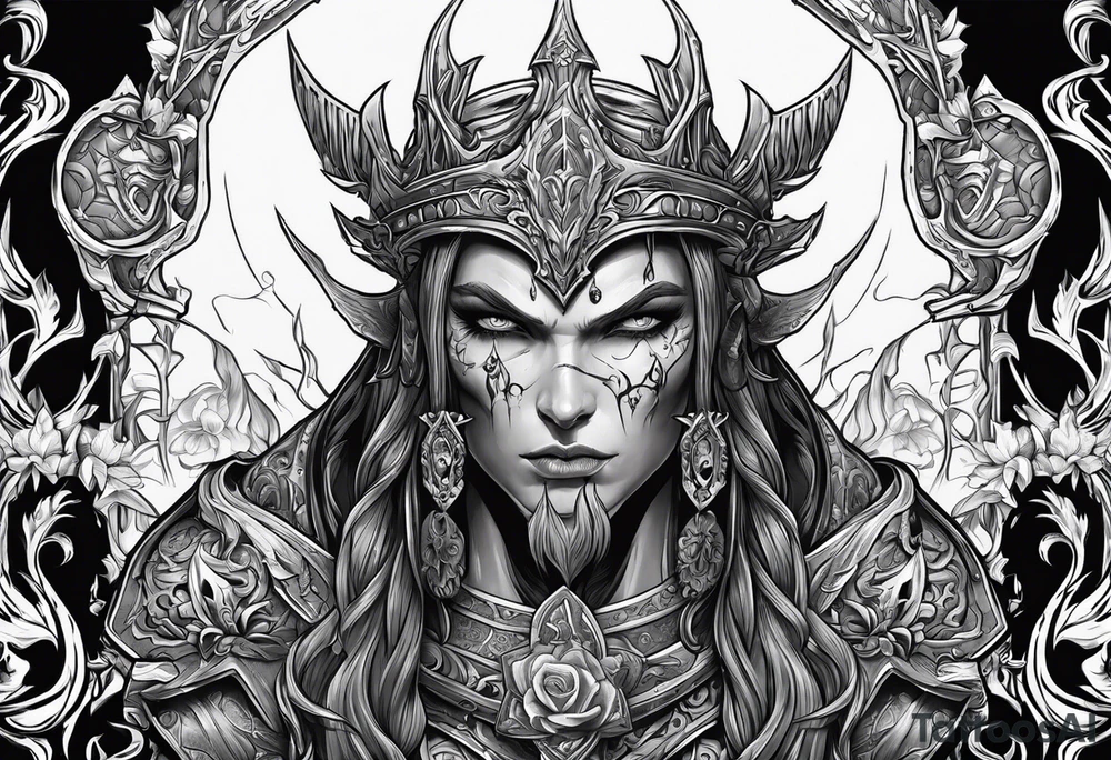 necromancer from diablo games tattoo idea