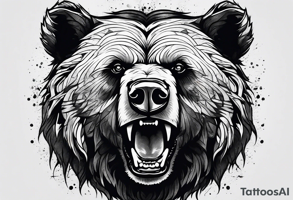 Craziest bear tattoo that you can come up with tattoo idea