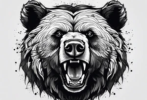 Craziest bear tattoo that you can come up with tattoo idea