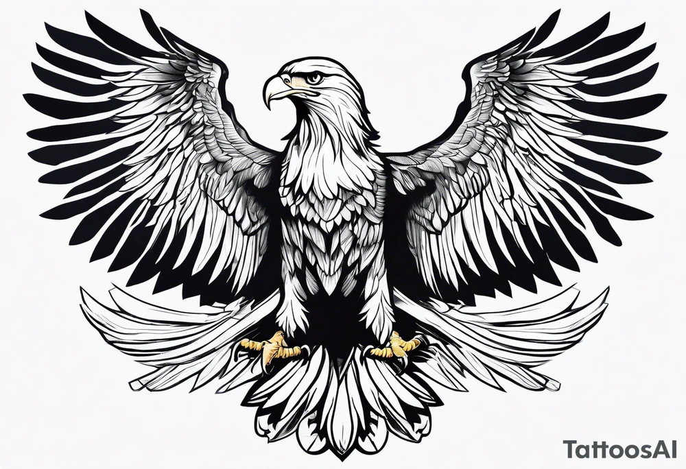 Eagle and a White Dove tattoo idea