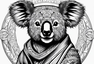 Koala samouraï woods tattoo idea