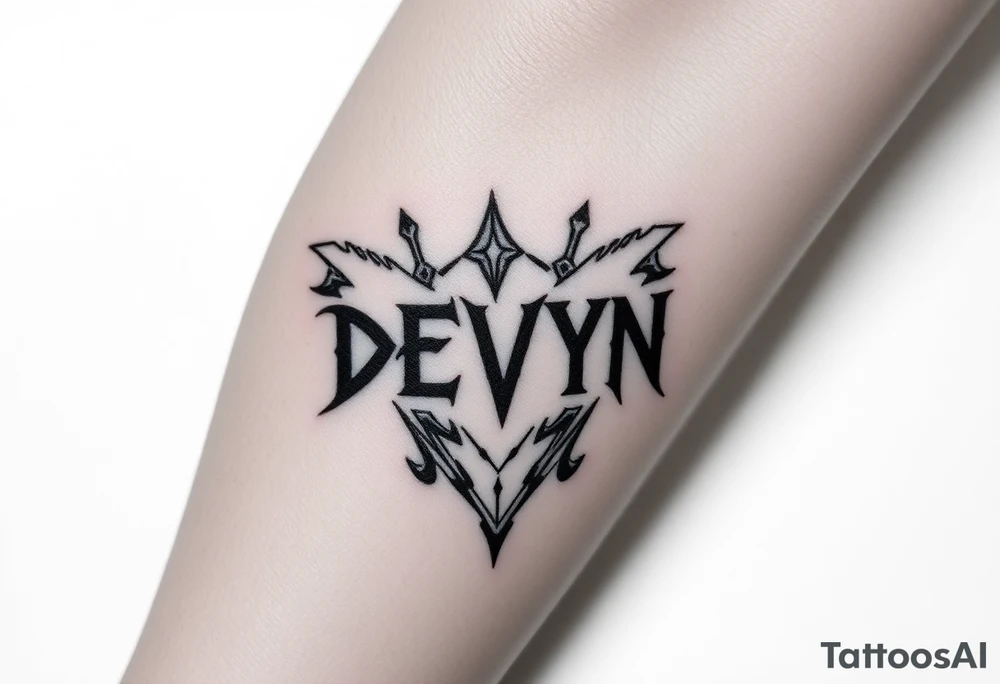 My name DEVYN Kaleb Gans tattoo idea