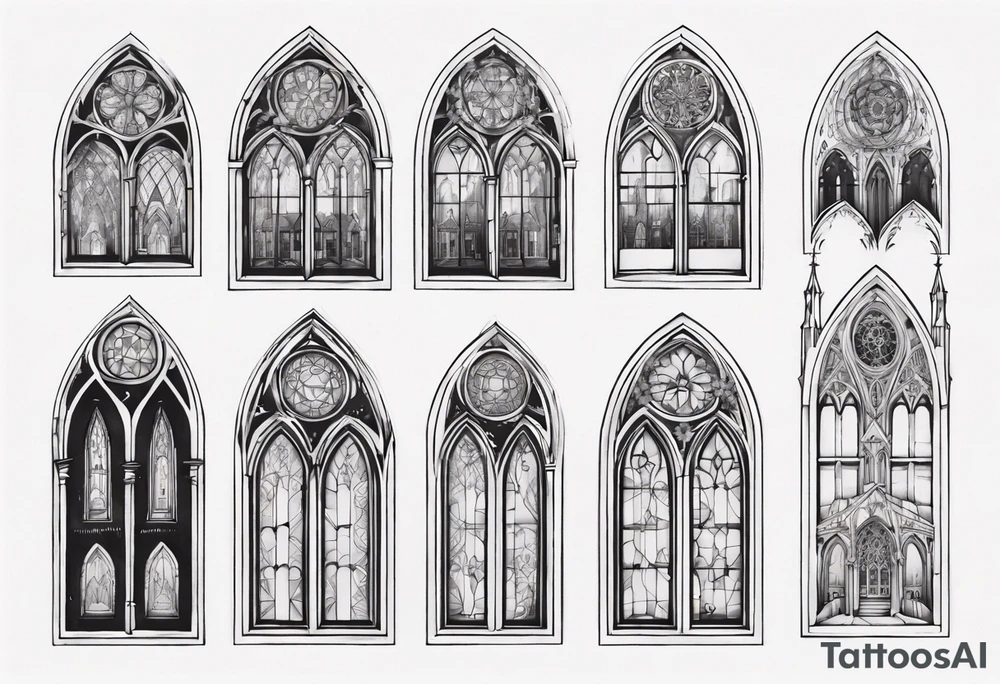 Gothic cathedral window tattoo idea