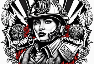 Mom fire fighter/medic tattoo idea