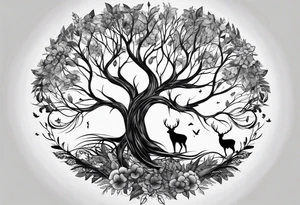 tattoo feather circle of life tree tattoo idea