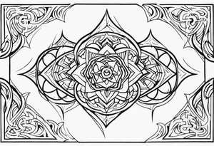 Deathcore style pattern on chest tattoo idea