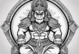 hanuman tattoo idea