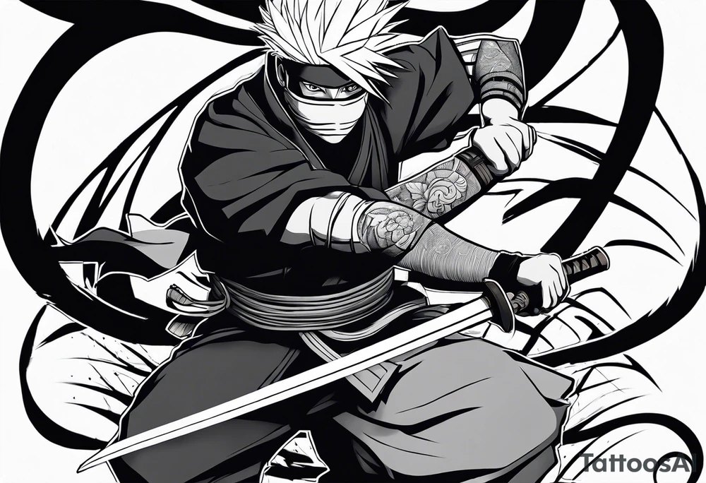 kakashi  fight orochimaru tattoo idea