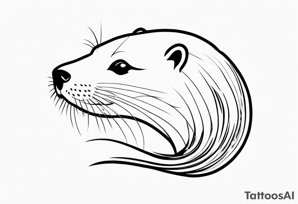 Playful Otter tattoo idea