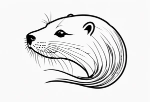 Playful Otter tattoo idea