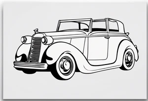 Betty boop driving car tattoo idea