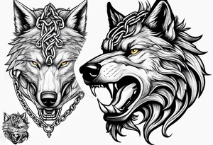 Fenrir with the chains tattoo idea