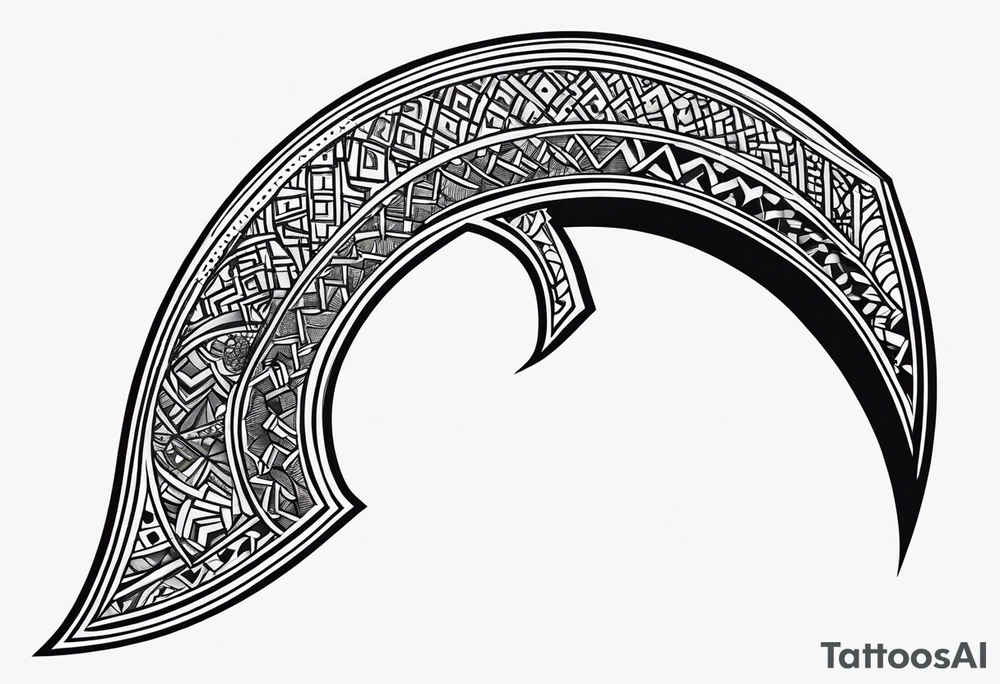 Arabian Scimitar tattoo idea