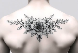 Ornamental floral shoulder tattoo tattoo idea