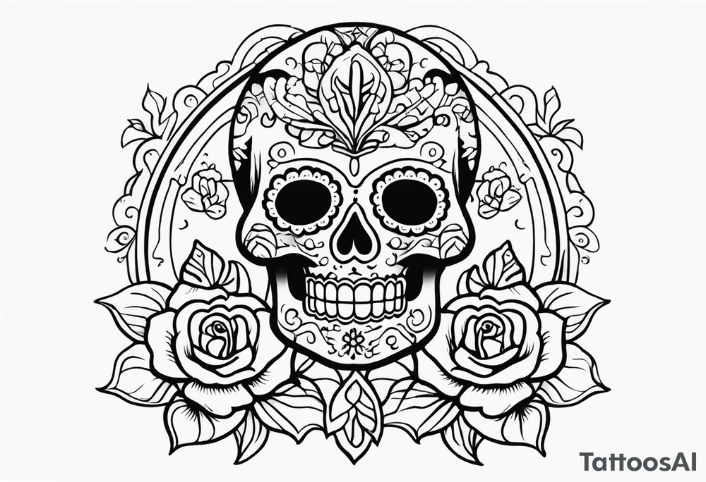 Mexico day of dead tattoo idea