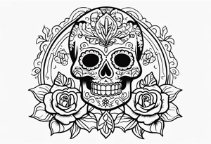 Mexico day of dead tattoo idea