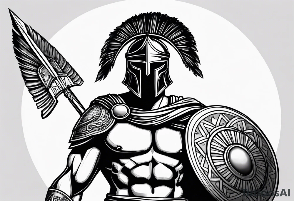 greek spartan warriors tattoo idea