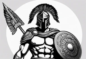 greek spartan warriors tattoo idea