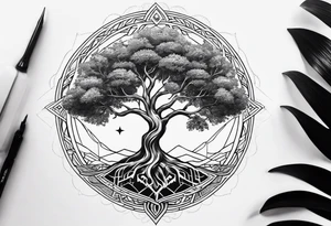 tree of life spiritual tattoo idea