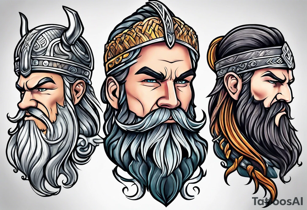 northern viking style tattoo idea