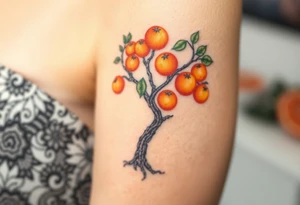 orange tree tattoo idea