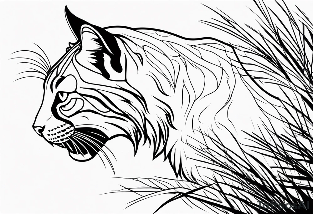 Bobcat huntig tattoo idea