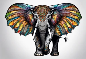 winged elephant tattoo idea