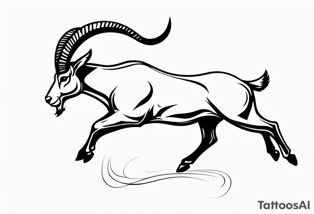ibex jumping tattoo idea