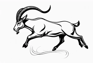 ibex jumping tattoo idea
