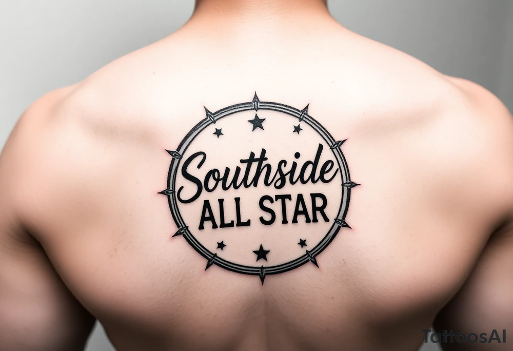 circle with it saying Southside all star inside tattoo idea circle with it saying Southside all star inside tattoo idea