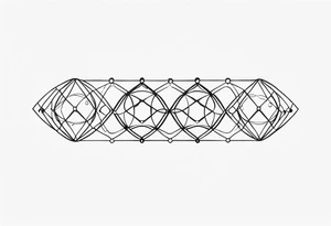 bracelet made of atoms with spiritual elements tattoo idea