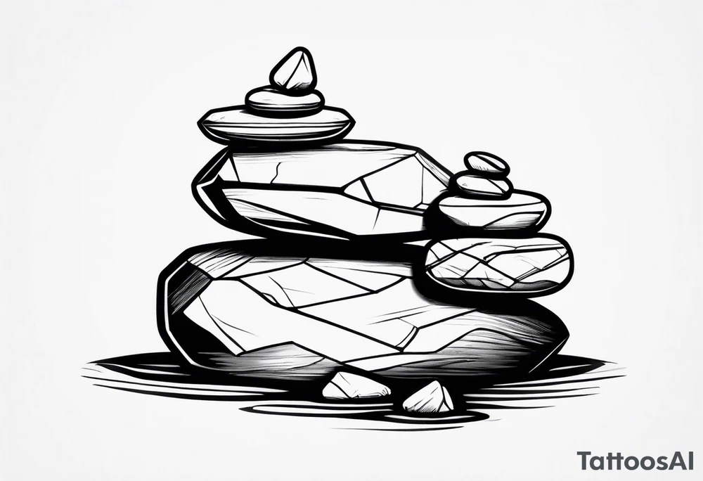 Rocks stacked on top of each other tattoo idea