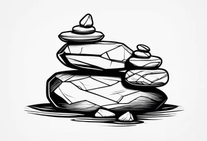 Rocks stacked on top of each other tattoo idea