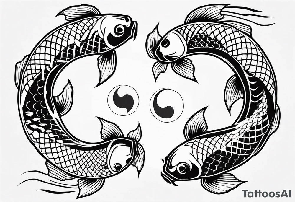 Koi Fish Yin Yang tattoo idea