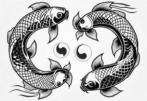 Koi Fish Yin Yang tattoo idea