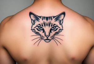 black cat tattoo idea