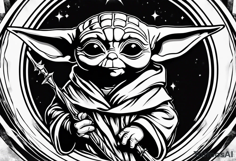 Baby yoda tattoo idea