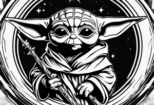 Baby yoda tattoo idea
