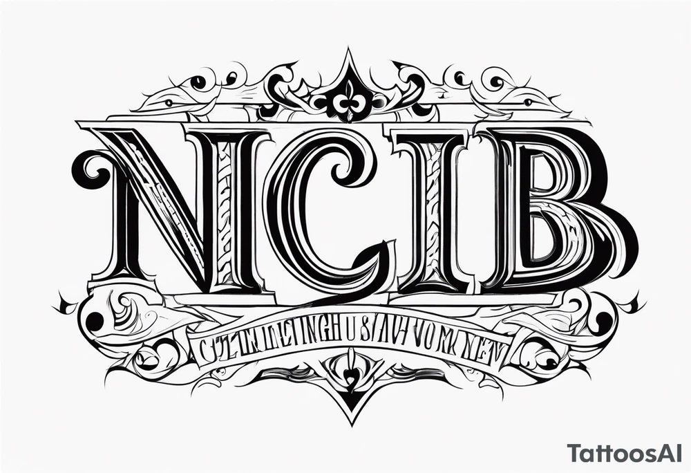 NCJB letters tattoo idea