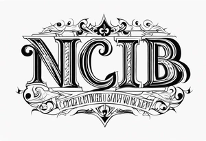 NCJB letters tattoo idea