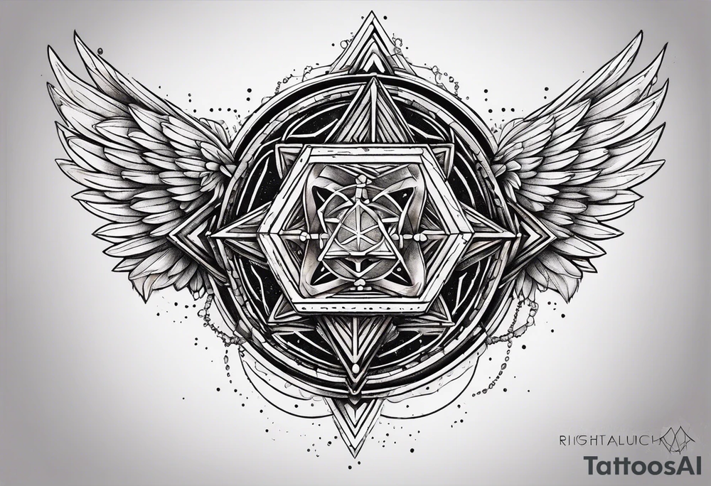 Metatron's cube  chest peice tattoo idea