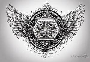 Metatron's cube  chest peice tattoo idea