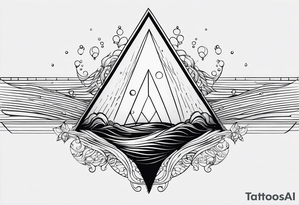 water drop falling into ocean tattoo idea