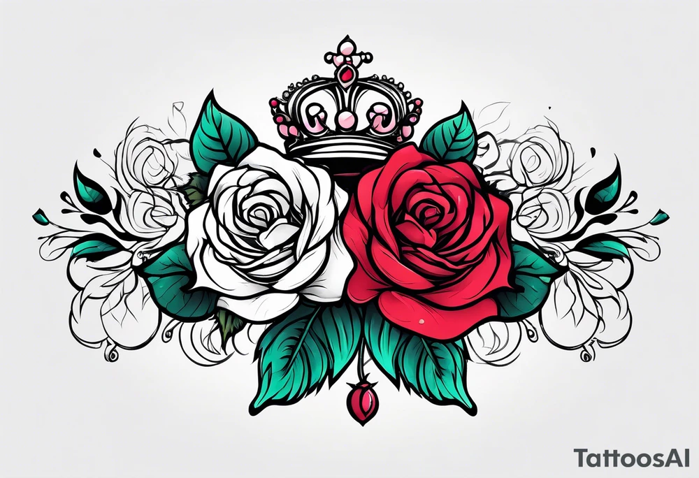 the rose queen's crown tattoo idea