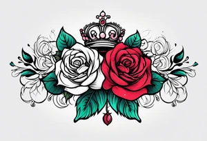 the rose queen's crown tattoo idea