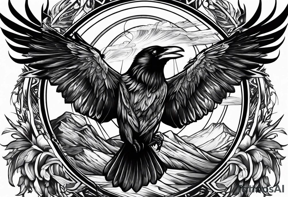 gungnir and ravens tattoo idea